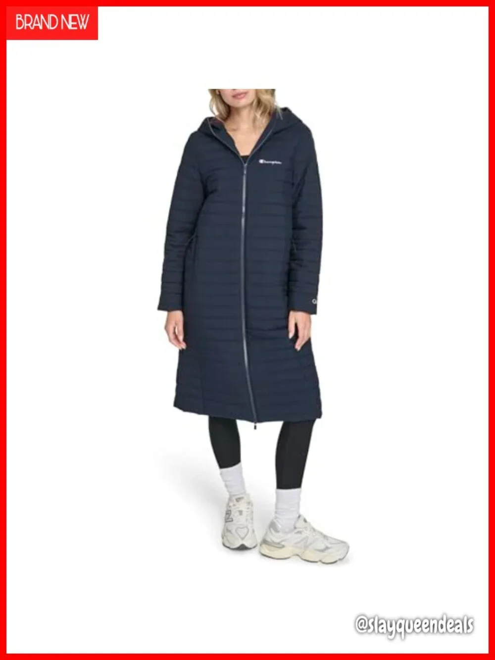 Lightweight Long Hooded Puffer Jacket with Quilting